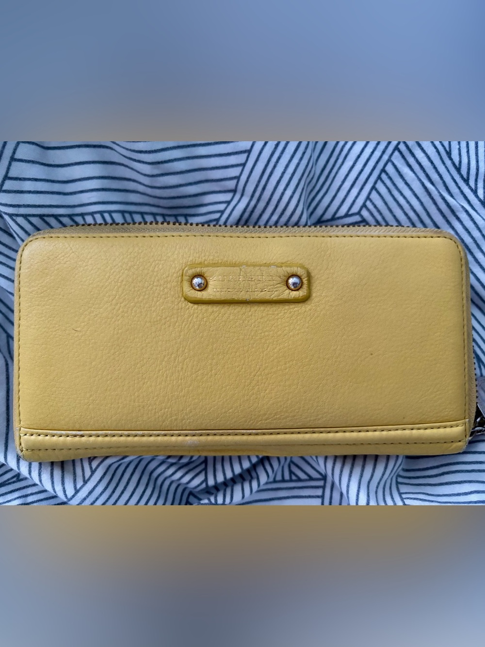 Burberry Blue Label Vintage yellow leather wallet